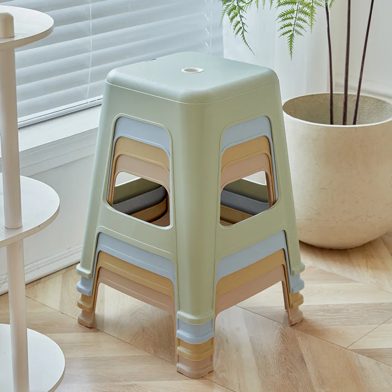 HH289 magas széklet gumi pad, egyszerű, halmozott, ház -vastag étkező asztal szék egyszerű műanyag szék szék széklet tér - 0
