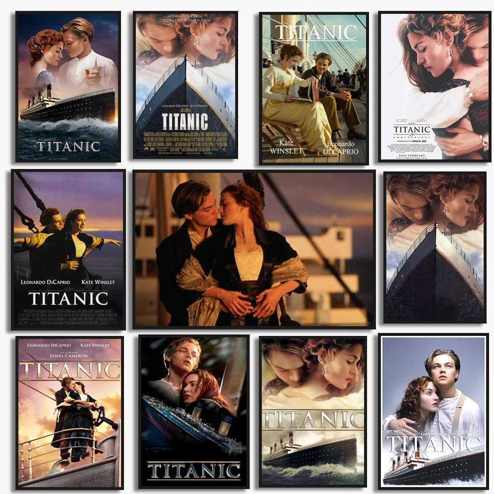 Retro Klasszikus Skandináv Film A Titanic Poszter Esztétikai Hajót Vitorlás Vászon Festmény Wall Art Freskó Szerető, Ajándék A Szobában Lakberendezés - 0