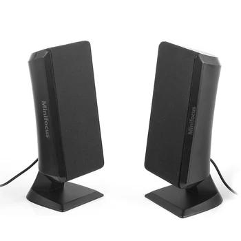 USB Powered Sztereó Hangszóró Rendszer hangerőszabályzó & 3,5 mm-es Aux Audio-csatlakozóval csatlakozik a Laptop, Notebook, Asztali Számítógép