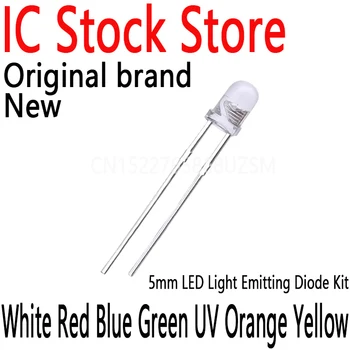 1000PCS Meleg fehér, Piros, Kék, Zöld, UV Narancs, Sárga, Rózsaszín Színű izzó lámpa Szett 3V PCB Választék 5MM LED-Fénykibocsátó Dióda Készlet