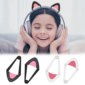 Aranyos Rózsaszín Fejhallgató Kiegészítők Macska Fülét Alkalmas HeadphoneHeadsets Mellékletet Sztereó Headset Dekoráció