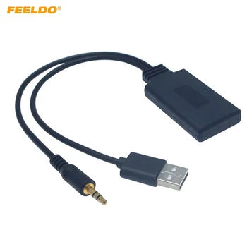 FEELDO Autó 12V Audio Vezeték nélküli Bluetooth Modul, USB, 3,5 mm-es Aljzat Zene AUX Adapter Univerzális Autós Bluetooth Vevő Modellek