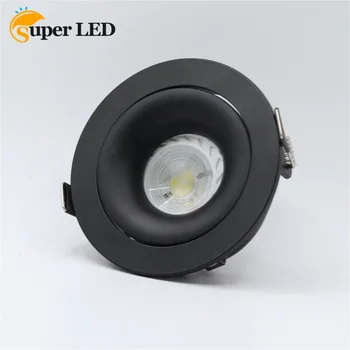 Kerek fekete világítás kiegészítők Led Spot Lámpa Keret Birtokosai MR16 GU10 GU5.3 Lámpa Szerelvények Led Mennyezeti Beépíthető Lámpatest