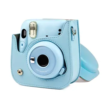 Kamera Védőtok Hordozható Utazási Tároló Fedele Táska Kivehető, Állítható Pánt A Instax Mini 11 Fényképezőgépet.