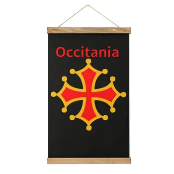 Occitania - Occitanie - Occitan Freskó Hálószoba Kézműves Dekorációs Vászon Lógó Képet A Grafikus Vintage Vicces Újdonság Stílus Lógni P