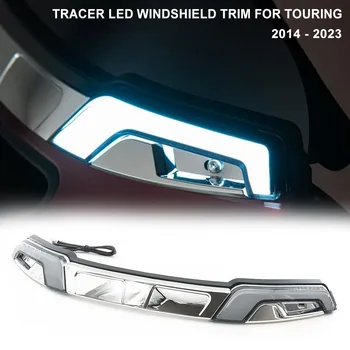 Motoros Tracer LED Szélvédő Vágja A Túra Street Glide Road King Electra Tri Glide FLHR FLHX FLTXR 2014-2023