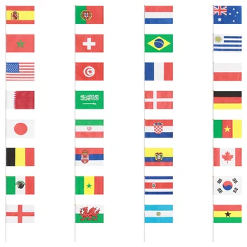 Kézi Nemzeti Zászlót Nemzetközi Világ Ország Zászló Zászlók Bar Party Dekoráció Kéz integetett zászló országok