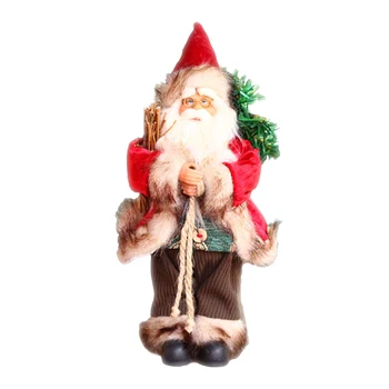 Karácsonyi Plüss Játékokat 12 Inch Mikulás Állandó Baba Gyűjthető Figura Asztali Polc Fesztivál, Dekoráció