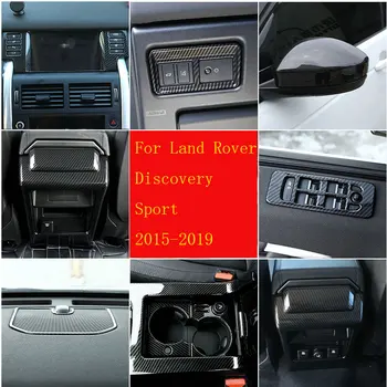 A Land Rover Discovery Sport 2015-19 Autó Üveg Lift Keret Fedél Belső ABS Szénszálas Stílusban Átalakított Matricák Tartozékok