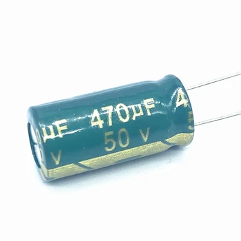 10db/nagyon magas frekvenciájú, alacsony impedancia 50V 470UF alumínium elektrolit kondenzátor mérete 10*20 470UF 50V 20%