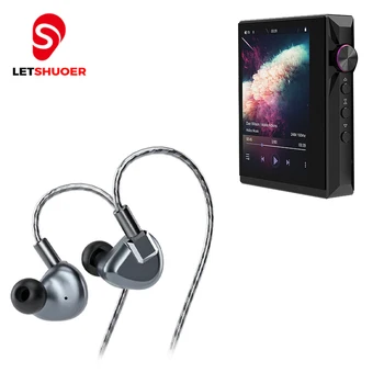 Letshuoer S12 + Hidizs AP80 PRO X HIFI IEMs in-Ear Vezetékes Fejhallgató Síkbeli Monitor, Hordozható, Veszteségmentes ERŐSÍTŐ DAC zenelejátszó