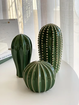 Modern otthon kreatív dekoráció kerámia kaktusz B&B díszek