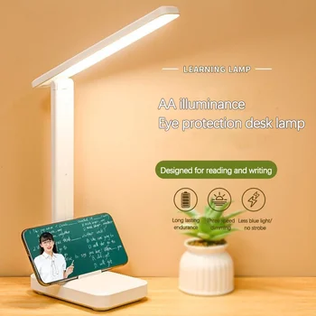 LED olvasólámpa Touch Lehajtható Asztal, Éjjeli Lámpa, Éjjeli Olvasmány szemvédő USB Töltés Éjszakai Fény Olvasni A Szobában