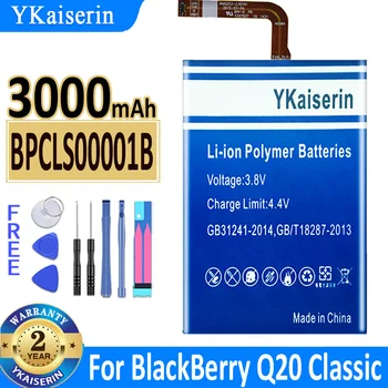 3000mah YKaiserin BPCLS00001B Csere Akkumulátor BlackBerry Q20 Klasszikus SQC100-1 SQC100-3 Magas Minőségű Batteria