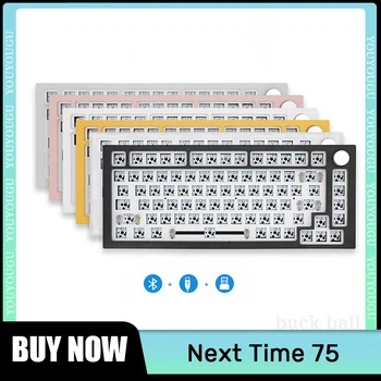 Legközelebb 75 Mechanikus Billentyűzet Kit Legközelebb 75 Vezetékes Vezeték nélküli Alumínium Billentyűzet Gomb Tömítés Hot-Swap RGB DIY Keyboard PC