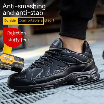 Férfi ruházat Biztonsági Munka Cipő Elpusztíthatatlan Air Cushion Cipők Anti-smash Ellenálló Acél Toe Cipő Védő Csizma