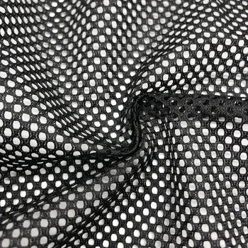 Fekete Nettó Szövet Többfunkciós Honeycomb Hálós Anyagból, Varrás Autós Párna Kötött Bélés Ruházati Ruhával, amelyet fél méter 50x160cm