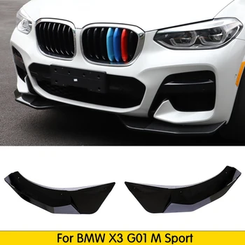 ABS Lökhárító Osztók BMW X3 G01 X4 G02 M Sport Kocsi, Első Lökhárító Ajak Chin Test Kit Deflektor Spoiler Diffúzor 2018 2019