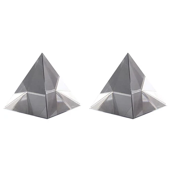 2X Prizma Optikai Üveg Piramis 40Mm Magas, Négyszögletes Poliéder Alkalmas Tanítási Kísérletek CNIM Forró