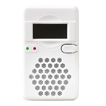 1 DB Fehér Mini CO Érzékelő Riasztó Korom Honeycomb Gázszivárgás Érzékelő, Digitális LCD Kijelző