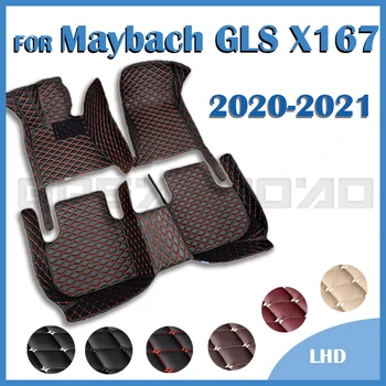 Autó Szőnyeg A Maybach GLS X167 400 450 580 Öt Helyet 2020 2021 Egyéni Auto Lábát, Párna, Szőnyeg Fedél Belső Kiegészítők