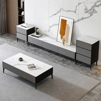 Modern, egyszerű rock tea asztal, TV szekrény kombinált nappali luxus TV szekrény egyszerű haza