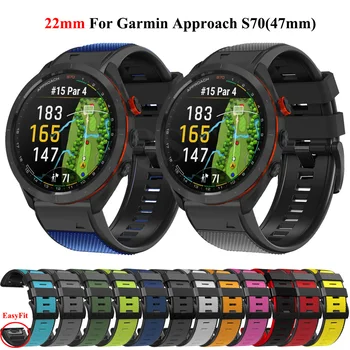 26 22mm QuickFit Watchband A Garmin Megközelítés S70(47mm) Fenix 7X 7Pro 6X 6 Pro 5X 5 Plusz Smartwatch Szilikon Karkötő Karkötő