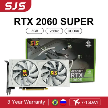 SJS RTX 2060 Super 8 GB GDDR6 256Bit Fehér Grafikus Kártya RTX2060super 8G A Számítógépes Játékok videokártya placa de videó RTX 2060 S