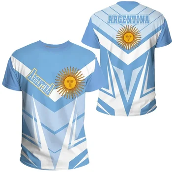 Új Argentin Zászló 3D Nyomtatott póló Nyáron a Férfiak, mind a Nők Túlméretezett, Rövid Ujjú póló, Utcai Ruházat Harajuku T-shirt-T