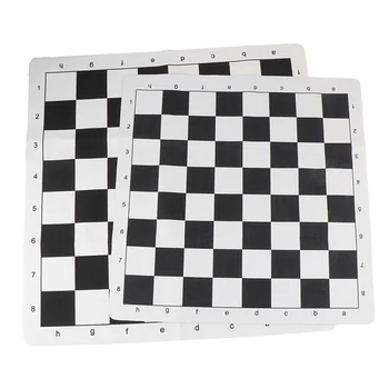 Fekete, Fehér, Hordozható sakktábla 43CM * 51CM PU Bőr Puha Verseny sakktábla A Gyermekek Oktatási Játékok