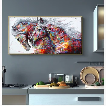 A lovak 5D Gyémánt Festmény Nappali Festmények, Gyémánt-Mozaik Festmény Készletek Teljes Gyakorlat Állat Strasszos Hímzés DIY
