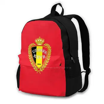 Labdarúgó Szövetség Divat Utazási Laptop Iskolai Hátizsák, Táska Labdarúgó Szövetség Belgium Foci Meccset Mérkőzés Cél