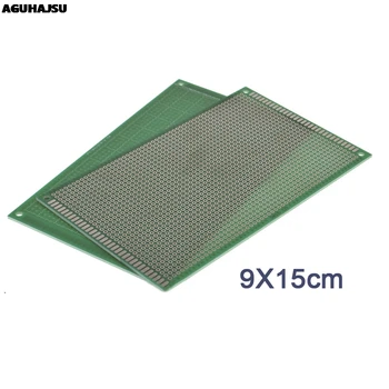 1DB 9x15 cm-es PROTOTÍPUS PCB 2 réteg 9*15 cm-es panel Univerzális Tábla kétoldalas 2.54 MM Zöld