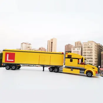 Város Műszaki Szállító Sárga Kamiont Kompatibilis 3221 Építőkövei Tégla Adatok Meghatározott Jármű Modell Gyermek Játék, Ajándék