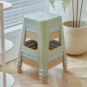 HH289 magas széklet gumi pad, egyszerű, halmozott, ház -vastag étkező asztal szék egyszerű műanyag szék szék széklet tér