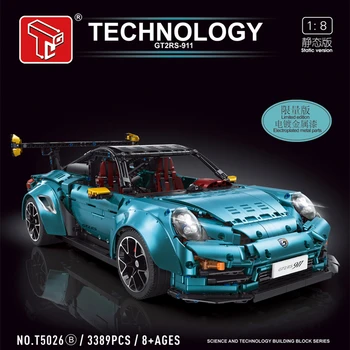 A Motor T5026 3389Pcs High-Tech Super Sport Racing Autó Modell 1:8 Klasszikus Épület-Blokk Tégla Játékok Gyerekeknek Chirismas Ajándékok
