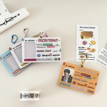 Eredeti Y2K Amerikai 1-es ID-fotó mágneses kártya tartóját tégla kártya-tartó lemez akril nehéz kártya tartóját