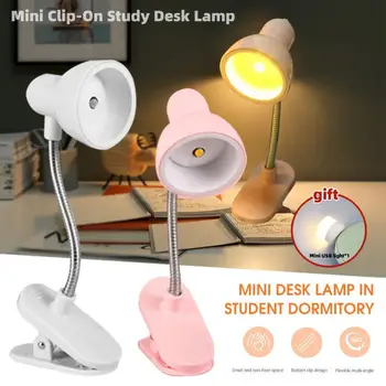 Mini Könyvet Lámpa olvasólámpa Mini Clip-On Tanulmány asztali Lámpa elemes Rugalmas, Éjjeliszekrény Lámpa, Világítás, LED Lámpák