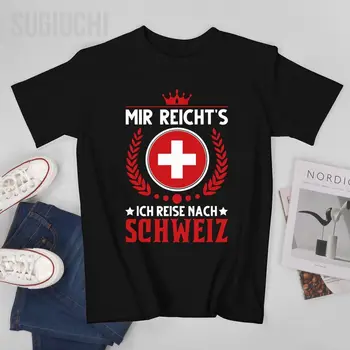 Unisex Férfi Mir Reicht Svájc Svájci Tshirt Tees O-nyakú póló Nők, Fiúk, 100% Pamut Póló