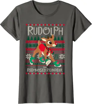 Édes Rudolf, A Piros Orrú Rénszarvas Különleges Karácsonyi Női Sleeve T-Ing, hosszú ujjú