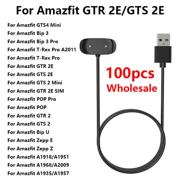 100 töltőkábel Amazfit GTS 4 Mini-Bip 3/3 Pro T-Rex Pro GTR 2 2e Töltő Bölcső Amazfit Bip U/POP/Zepp E Töltő