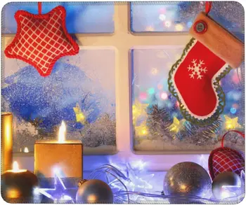 Karácsonyi Díszek, Nyomtatott egérpad, Aranyos Egér Matrac Csúszásmentes Gumi Alap Gaming Mouse Pad Számítógép Laptop Office Home Ajándékok
