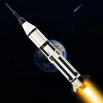 Együttműködési megállapodás a NASA a Szaturnusz 1B 110 Skála Emlékeztető Tégla Űrsikló Rakéta Építése Repülőgép Modell Épület-Blokk, Gyerek Szülinapi Játék