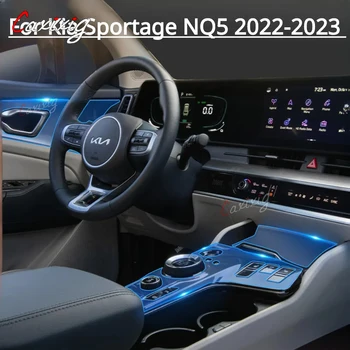A Kia Sportage NQ5 2022-2023 Autó Belső középkonzol Átlátszó TPU Védőfólia Anti-karcolás Javítás, film, Tartozékok