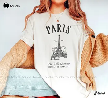 Párizs Ing Franciaország Eiffel-Torony Ruhát francia Ajándékok Puha, Kényelmes Póló Rózsaszín Póló, Egyedi Ajándék, Xs-5Xl Nyomtatott Póló