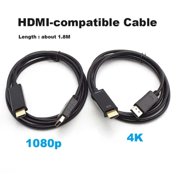 DP, HDMI-kompatibilis férfi Férfi Kábel 4K 30Hz DisplayPort HD Video Audio Adapter PC HDTV Projektor Laptop
