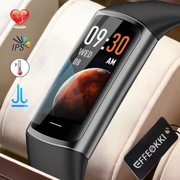 EFFEOKKI Egészségügyi Okos Karkötő Egészségügyi Monitor Férfi, Női Zenekar Vízálló Csatlakoztatott Monitor Smartwatch a Xiaomi Huawei