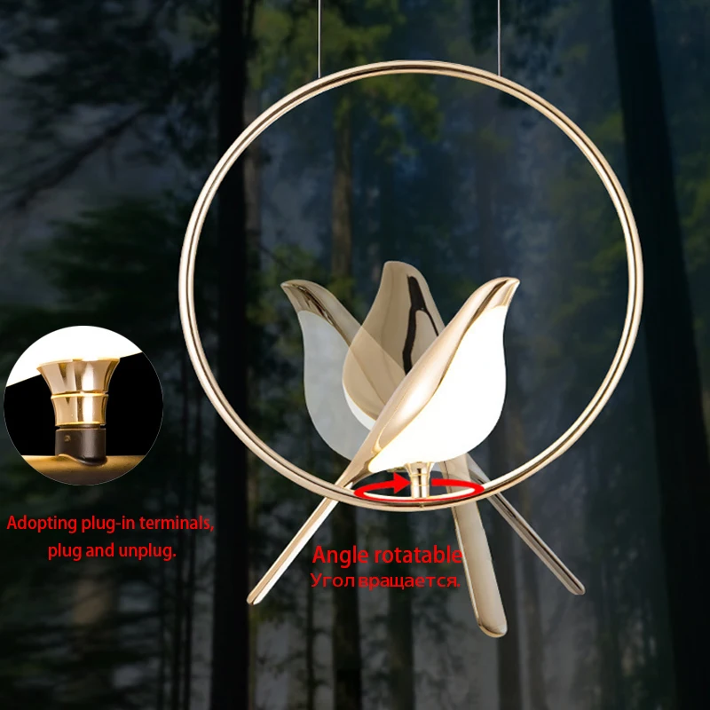 Az ÚJ, Modern LED-Arany Szarka Madár Mennyezeti Csillár az Étkező Lámpatest Felfüggesztés Medál Lámpa Nappali Dekor Világítás - 1