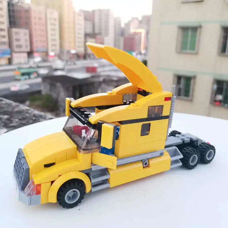 Város Műszaki Szállító Sárga Kamiont Kompatibilis 3221 Építőkövei Tégla Adatok Meghatározott Jármű Modell Gyermek Játék, Ajándék - 1