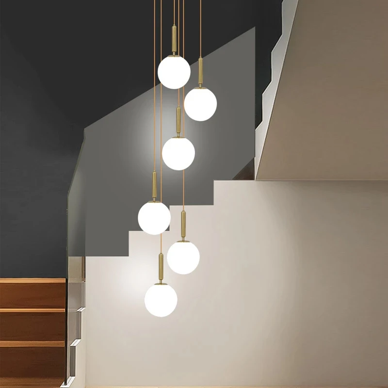 A Modern LED Üveg Labdát Lámpaernyő Arany Medál Fény Luxus Lógó Lámpák lámpák Étkező, Hálószoba Dekoráció Lámpa - 2